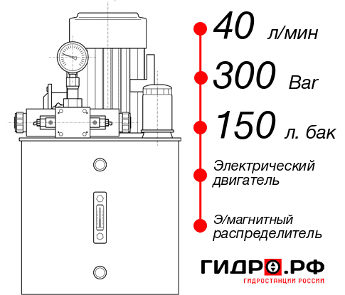 Гидростанция с электроприводом НЭЭ-40И3015Т