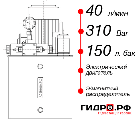 Гидростанция с электроприводом НЭЭ-40И3115Т