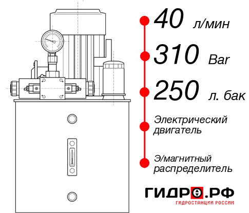 Гидростанция для промышленного оборудования НЭЭ-40И3125Т