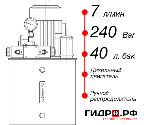 Дизельная гидростанция НДР-7И244Т