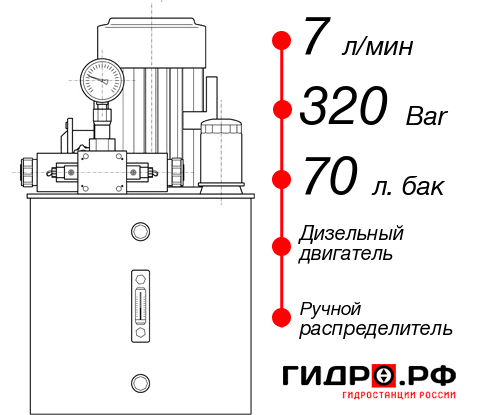 Дизельная гидростанция НДР-7И327Т