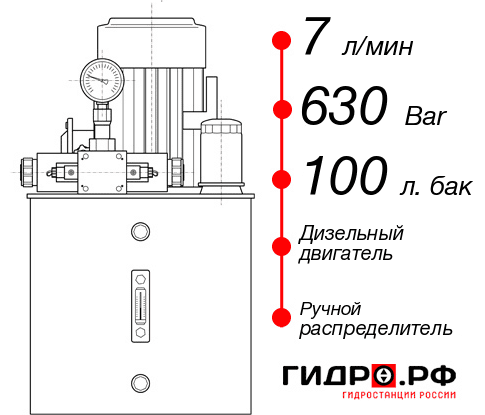 Гидростанция с домкратом 100 тонн НДР-7И6310Т