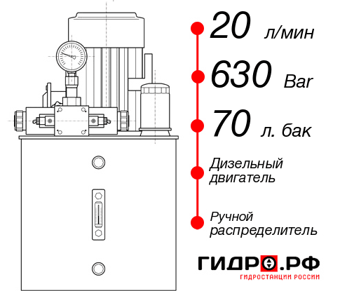 Маслостанция для гидравлического домкрата НДР-20И637Т