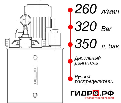 Гидростанция с ДВС НДР-260И3235Т