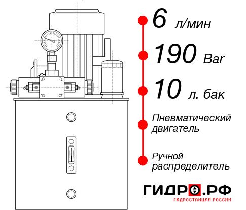 Гидростанция с пневмоприводом НПР-6И191Т