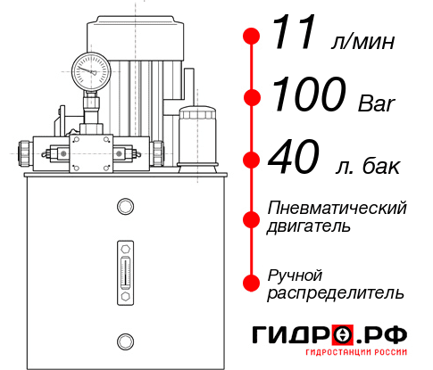 Маслостанция с пневмоприводом НПР-11И104Т