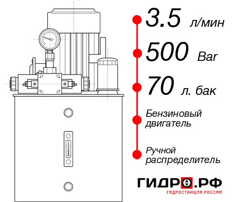 Маслостанция для гидравлического домкрата НБР-3,5И507Т