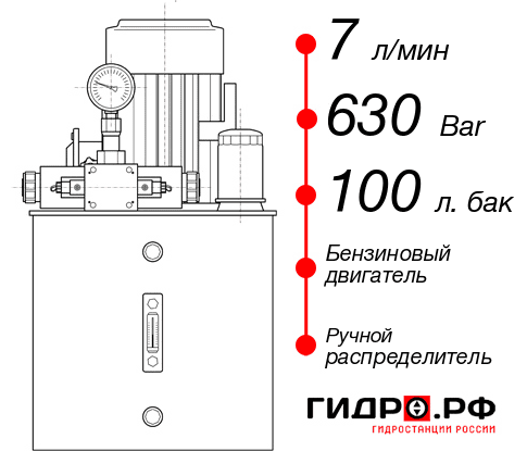 Гидростанция с домкратом 100 тонн НБР-7И6310Т