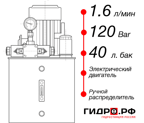 Гидростанция толкателя НЭР-1,6И124Т