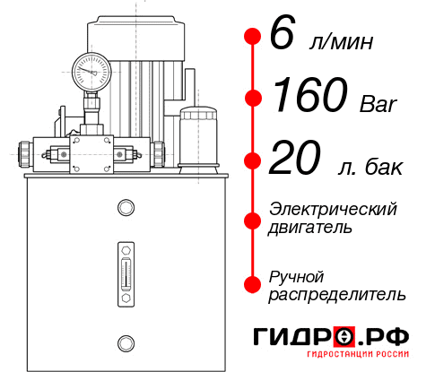 Гидростанция с гидроцилиндром НЭР-6И162Т