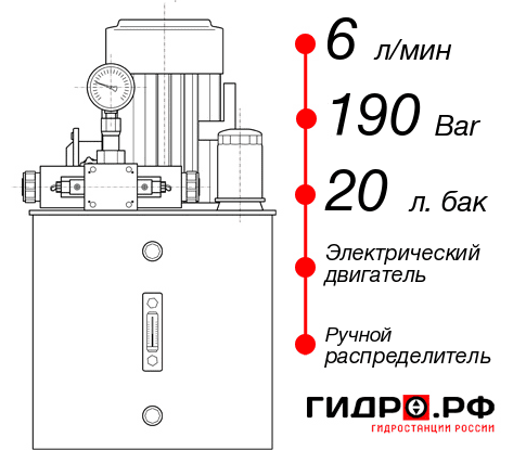 Гидростанция с гидроцилиндром НЭР-6И192Т