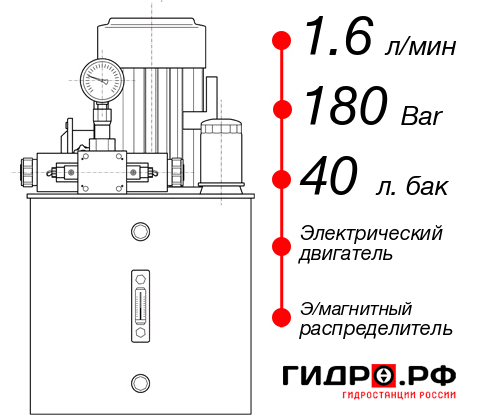 Гидростанция толкателя НЭЭ-1,6И184Т