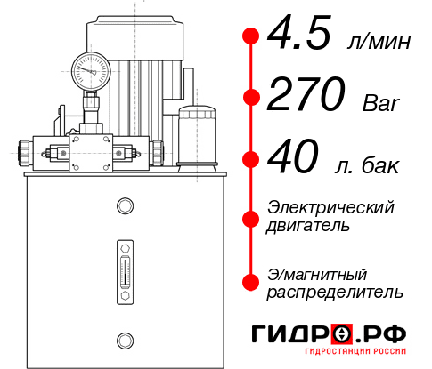 Гидростанция для подъемника НЭЭ-4,5И274Т