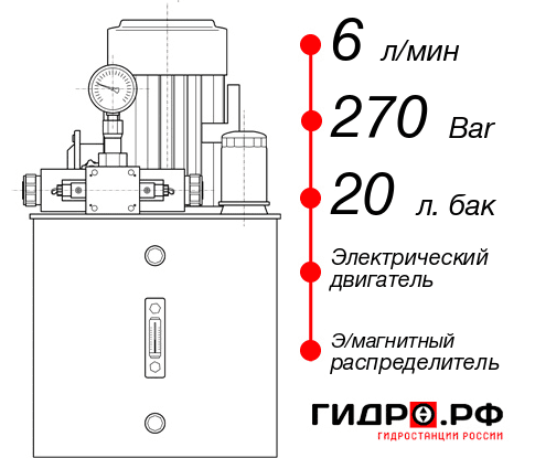 Гидростанция с гидроцилиндром НЭЭ-6И272Т