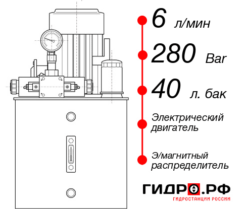 Гидростанция для подъемника НЭЭ-6И284Т