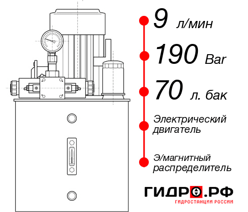 Гидростанция для гидропривода НЭЭ-9И197Т