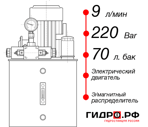 Гидростанция для гидропривода НЭЭ-9И227Т